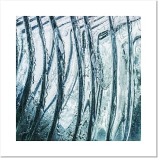 SCENERY 96 - Green Water Icicle Freezing Winter Posters and Art